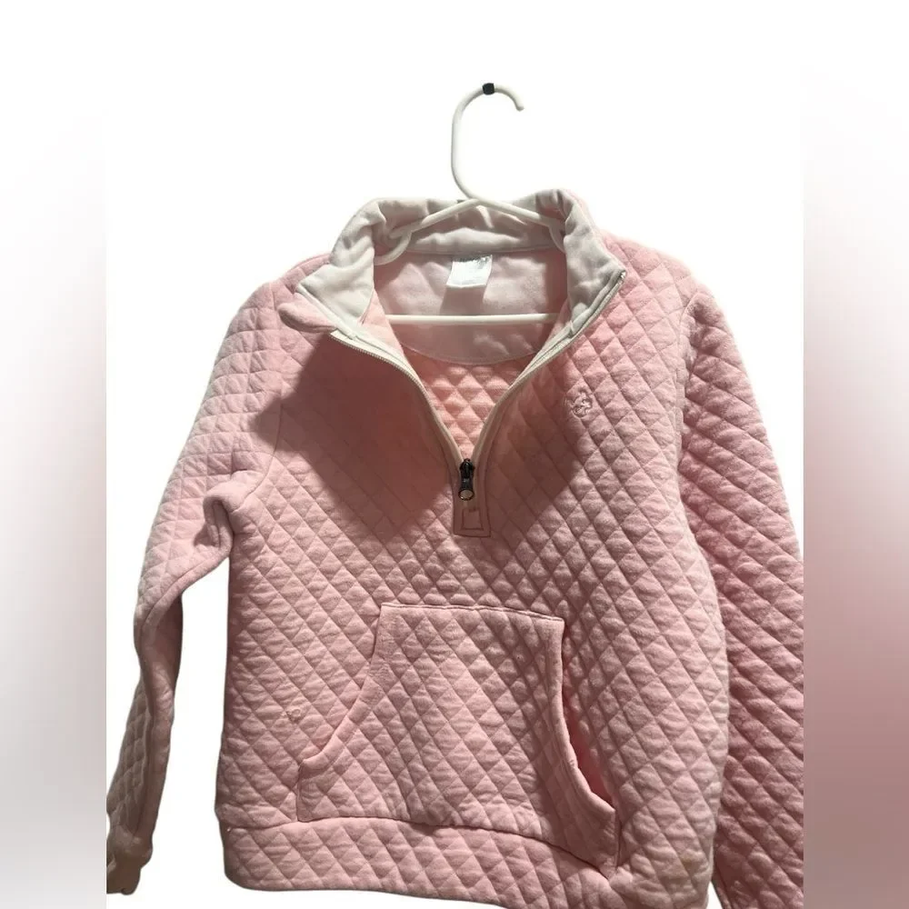 Prodoh Girls Quilted Half Zip Pullover Pink Size 10